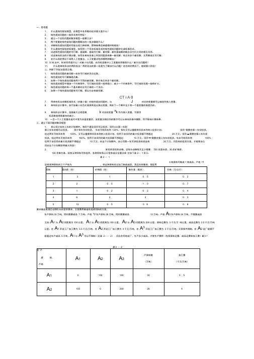 《运筹学》_习题_线性规划部分练习题及_答案