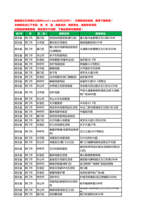 2020新版湖北省荆门市月子服务工商企业公司商家名录名单黄页联系号码地址大全210家