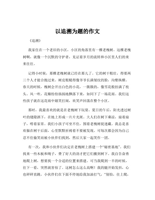 以追溯为题的作文