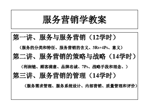 服务营销学教案-PPT精选