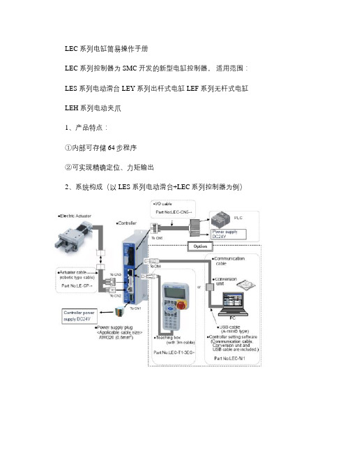 LEC系列电动执行器控制器简易操作手册.