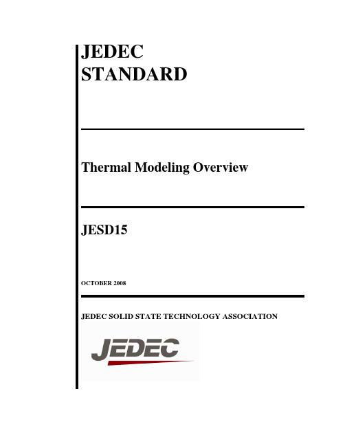 JESD15_THERMAL MODELING OVERVIEW