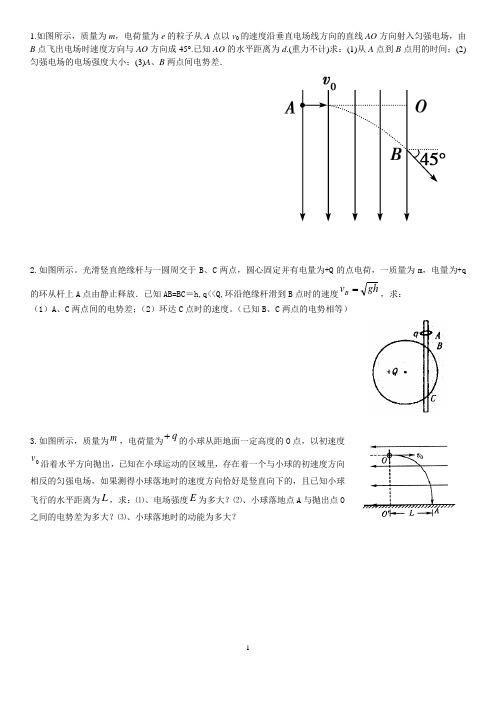 电场典型例题