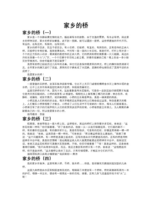 家乡的桥作文共九篇