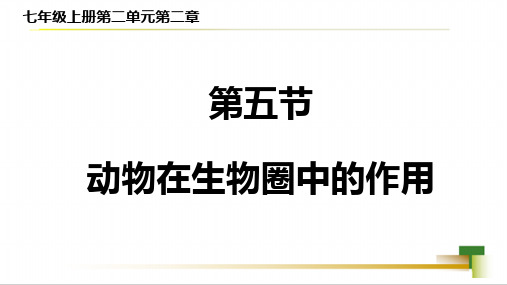 第五节动物在生物圈中的作用课件-2023-2024学年济南版七年级生物上册