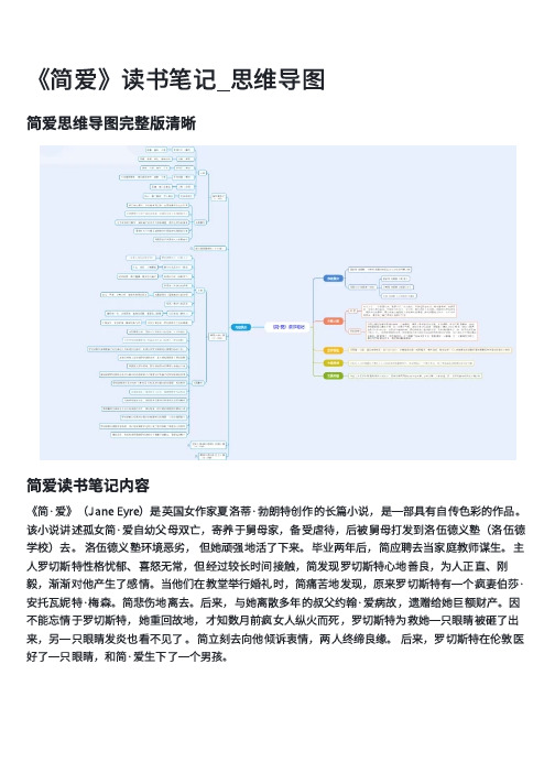 《简爱》读书笔记_思维导图