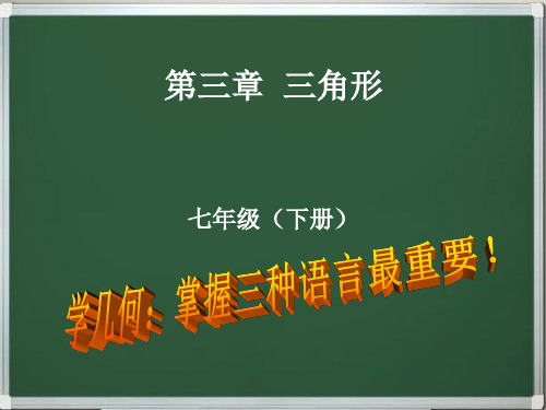 七年级数学下册第三章  三角形同步串讲