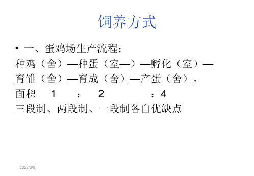 家禽饲养方式