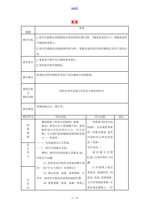 山东省临沂市蒙阴县第四中学八年级地理会考复习 台湾教案 新人教版