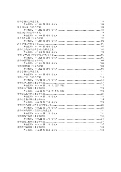 植物学硕士生培养方案184