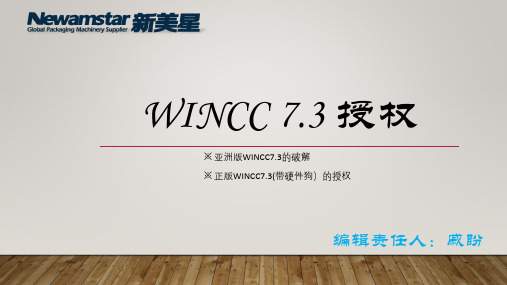 Wincc 7.3两种版本的授权