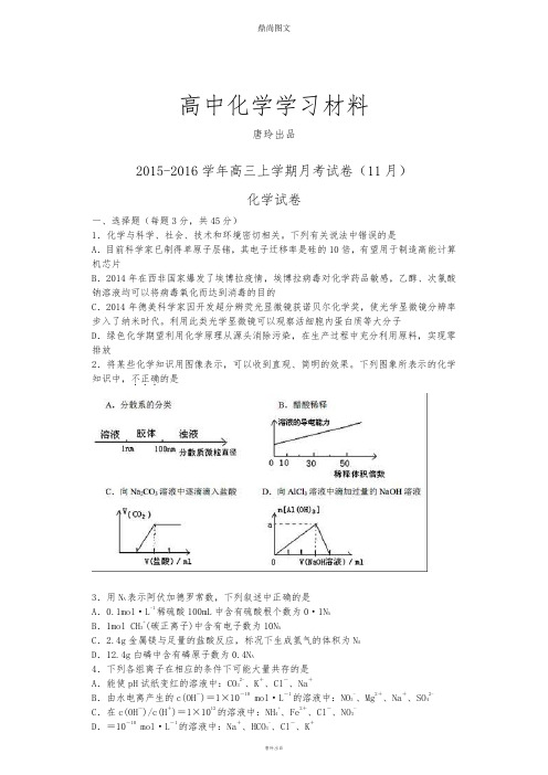 高三上学期月考试卷(11月).docx