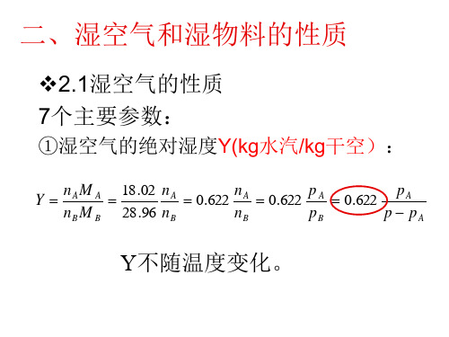 第二章湿空气和湿物料的性质