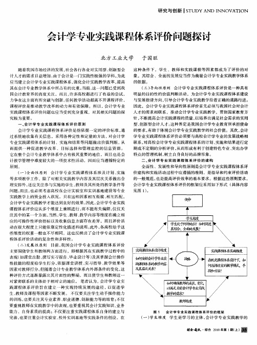 会计学专业实践课程体系评价问题探讨