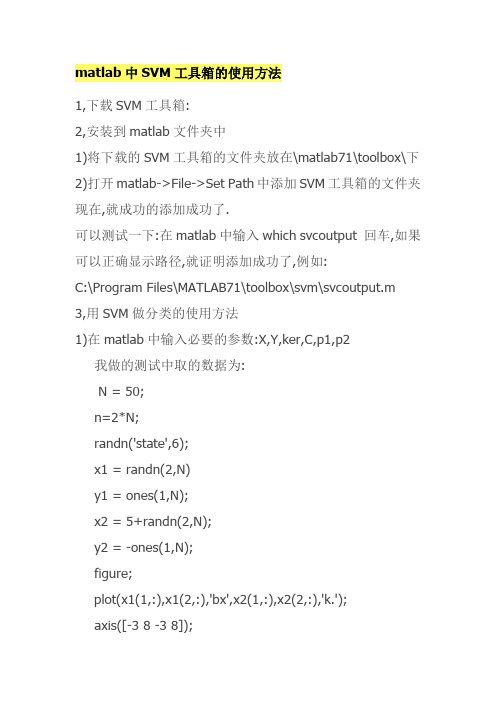 matlab中SVM工具箱的使用方法