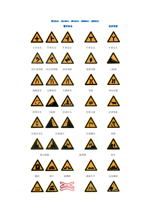 交通标志大全