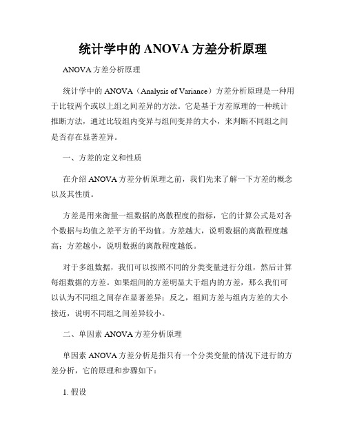 统计学中的ANOVA方差分析原理