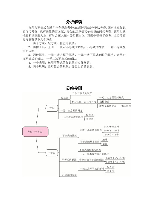 第二章 方程与不等式知识点