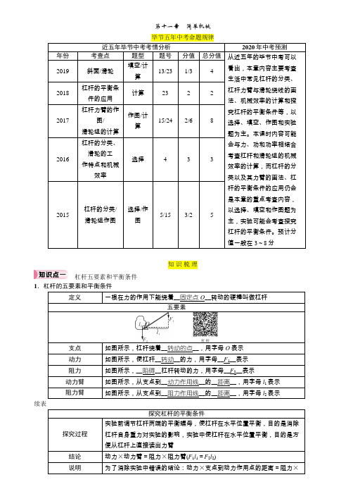 2020年 物理下册中考特训方案 考点精讲精炼 (19)