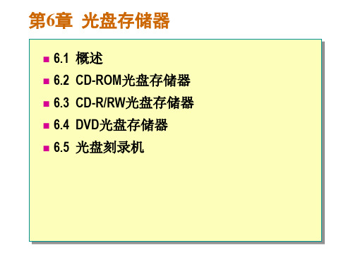 《信息技术常用设备实用教程》电子教案-1788 第6章  光盘存储器