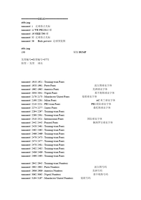 实况足球2012   IMG列表