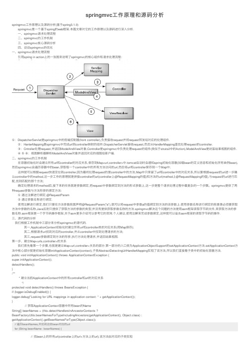 springmvc工作原理和源码分析