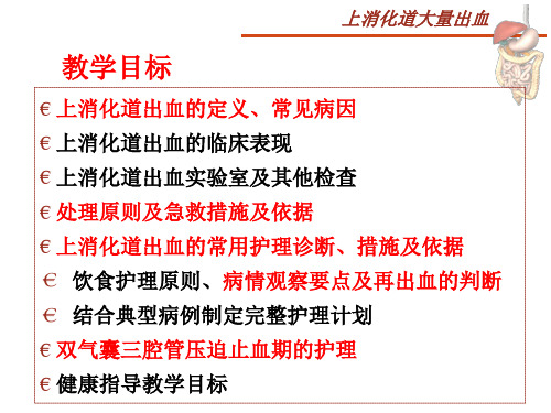 消化道出血的观察与护理ppt课件