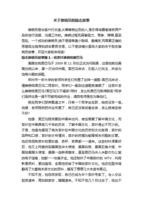 关于推销员的励志故事