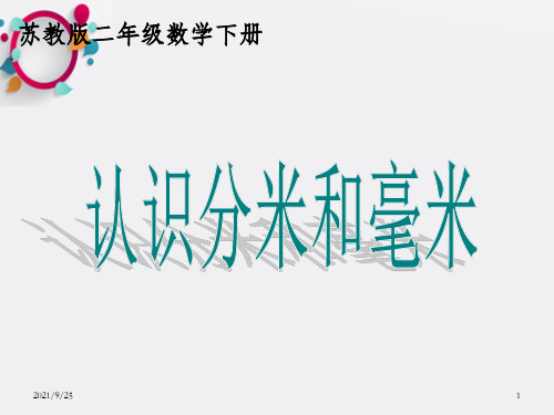苏教版二年级下册认识分米和毫米_OK