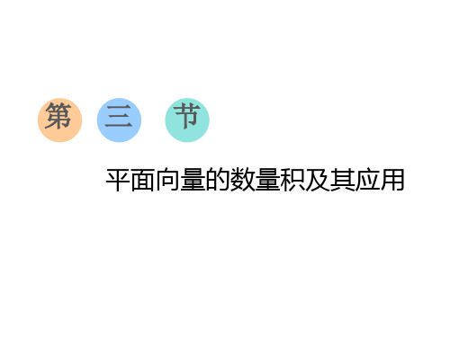 江苏高考数学(理)总复习课件： 平面向量的数量积及其应用