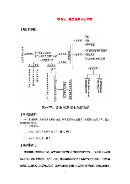 高中政治 模块五 透过现象认识本质学案