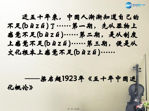 九年级历史与社会上册 第二单元 第四课 第一框 新文化运动课件2 人教版