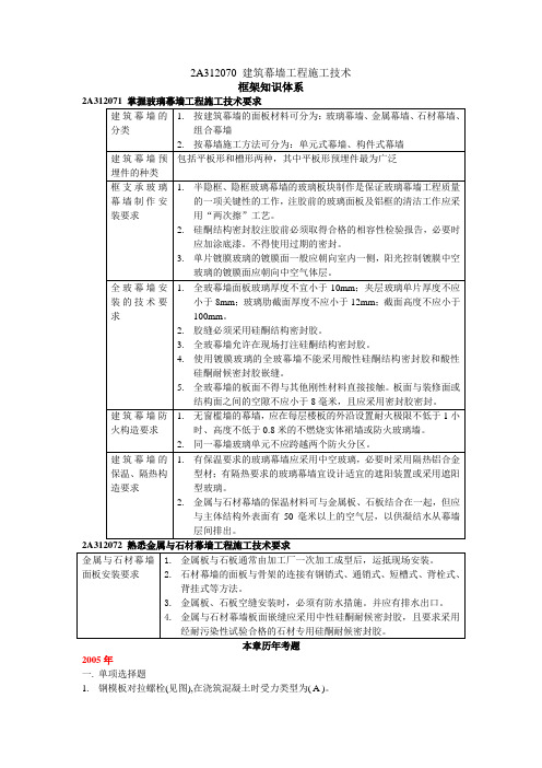 二级建造师建筑工程精讲讲义