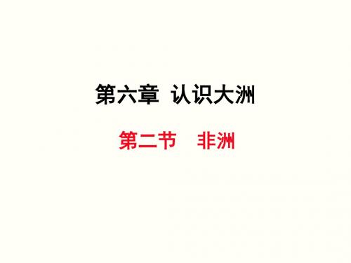 湘教版七年级地理下册6.2《非洲》精美课件