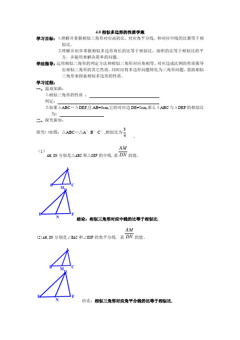 4.8相似多边形的性质学案