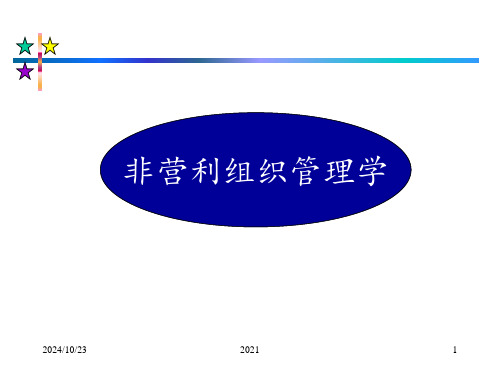 非营利组织PPT课件