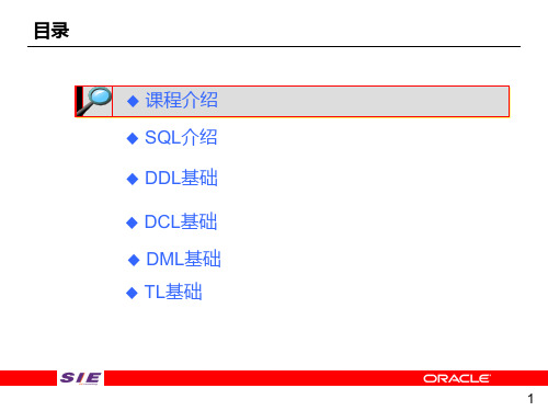 OracleSQL基础培训