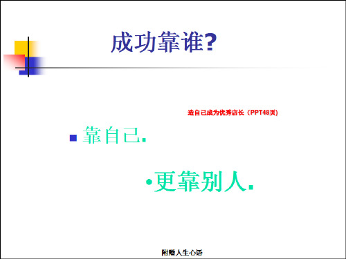 造自己成为优秀店长(PPT48页)