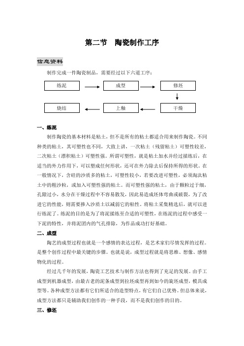 第二节 陶瓷制作工序