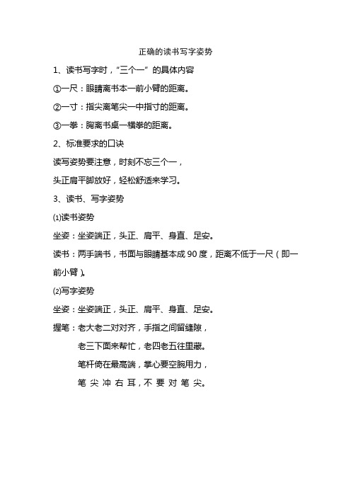 正确的读书写字姿势 (1)