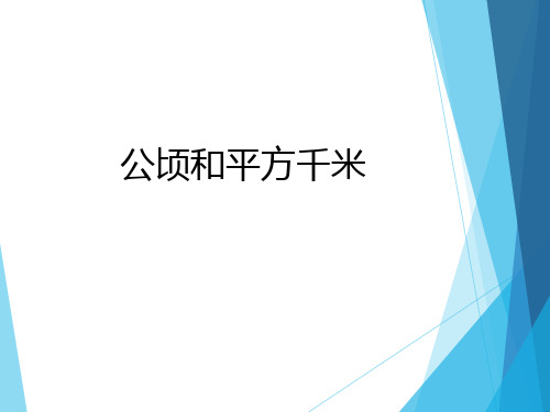 四年级数学上册课件-2.  公顷和平方千米(10)-人教版