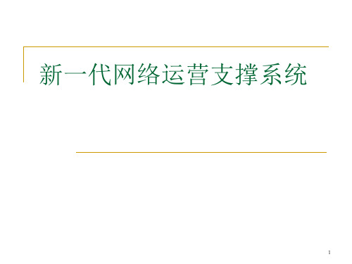 十六、新一代运营支撑系统