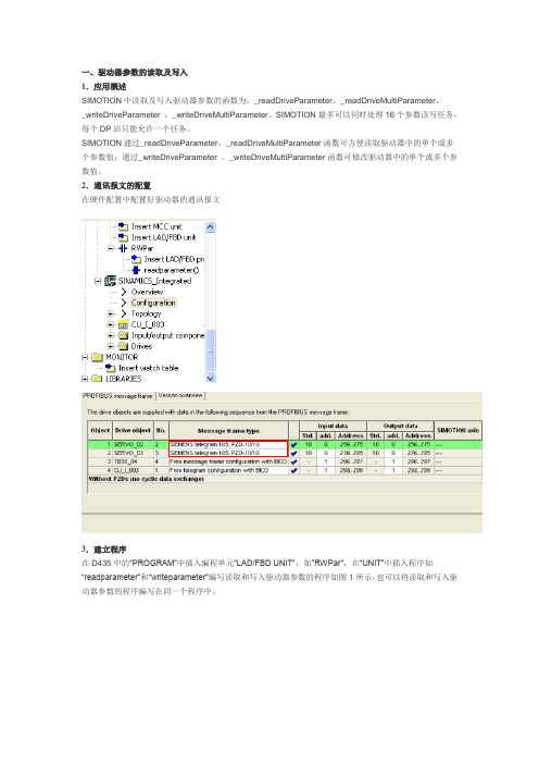 在SIMOTION中读取、写入驱动器参数 及数据类型的转换