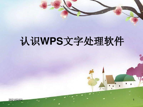 认识WPS文字处理软件ppt-川教版信息技术八上第1课优质课件PPT