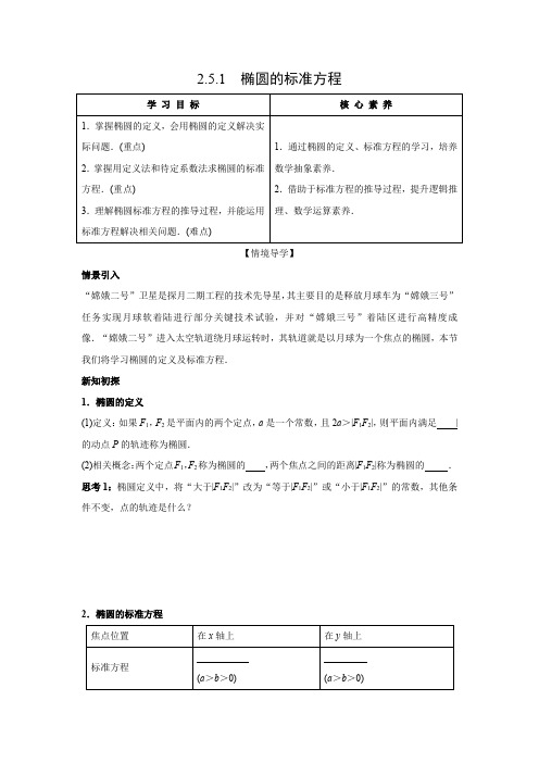 学案1：2.5.1　椭圆的标准方程