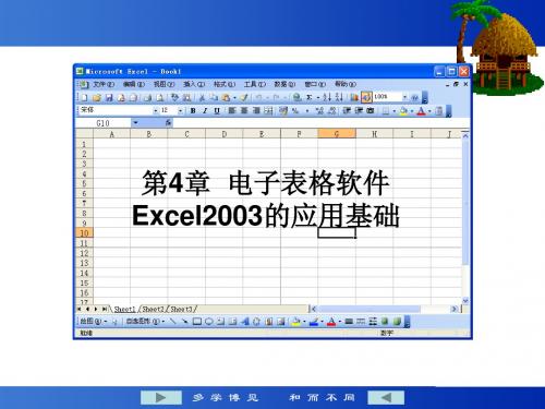 第4章电子表格软件Excel应用基础