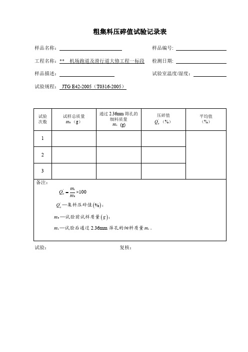 粗集料检测原始记录表2