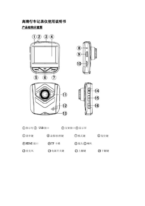 行车记录仪中文说明书[指南]