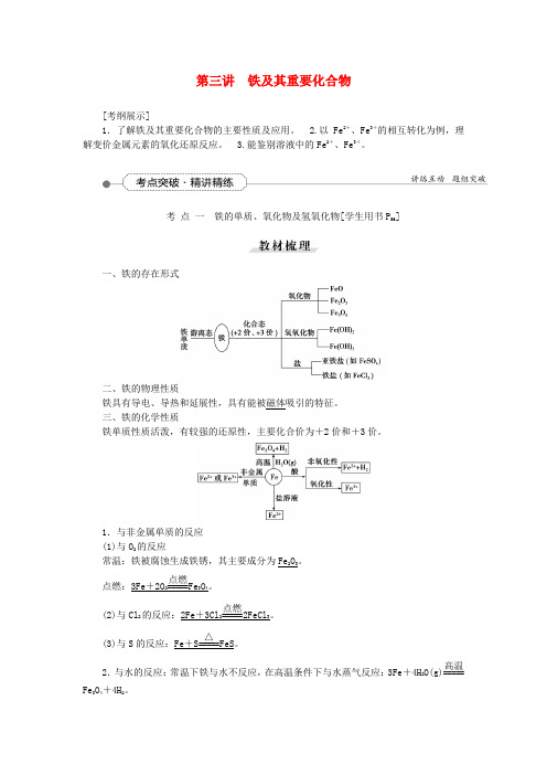 【优化方案】(教师用书)高考化学一轮复习 第三章 第三讲 铁及其重要化合物