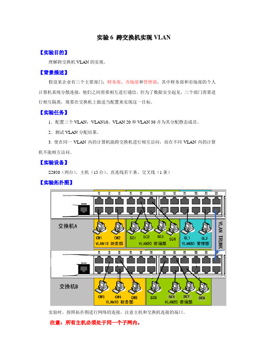 实验6 跨交换机实现VLAN